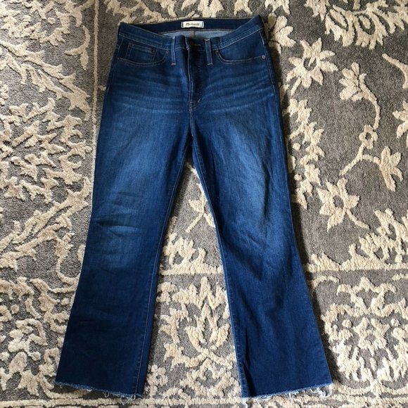 Madewell Cali-Demi Boot Dark Wash Jeans - Picture 1 of 6